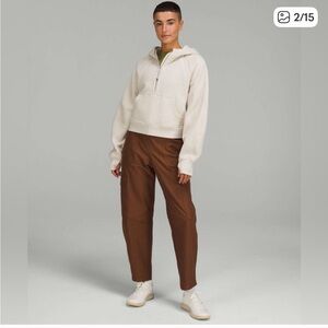 lululemon scuba, half zip in natural ivory